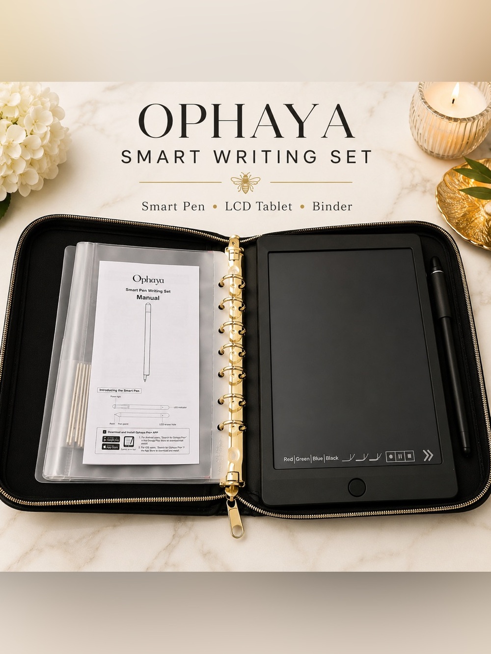 ✨ Ophaya Smart Pen Writing Set + LCD Writing Tablet & Binder Case ✨